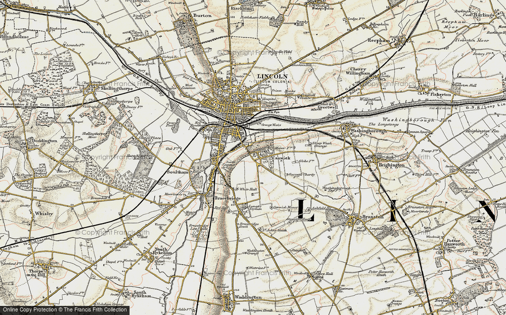 Old Map of Canwick, 1902-1903 in 1902-1903