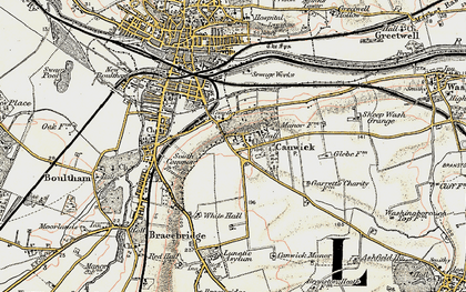 Old map of Canwick in 1902-1903