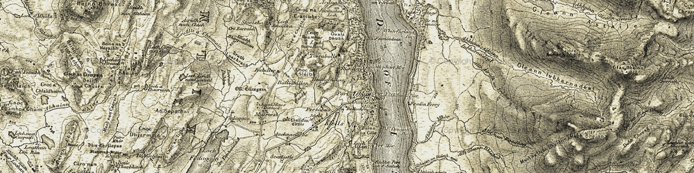 Old map of Leàn Mhòr in 1905-1907