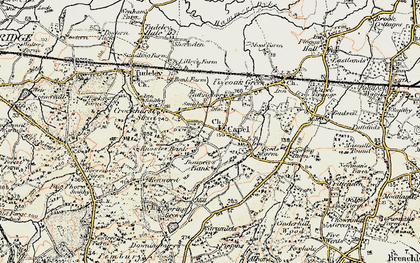 Old map of Capel in 1897-1898