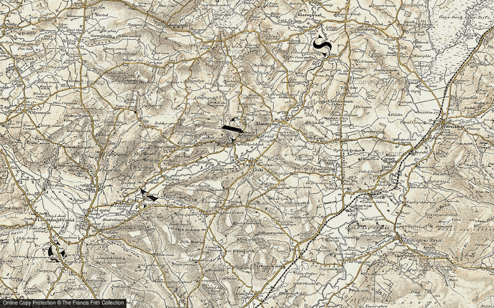Old Map of Historic Map covering Bronaeron in 1901-1903