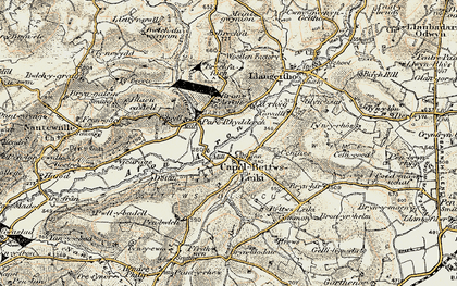 Old map of Capel Betws Lleucu in 1901-1903
