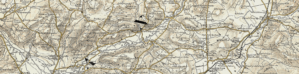Old map of Capel Betws Lleucu in 1901-1903