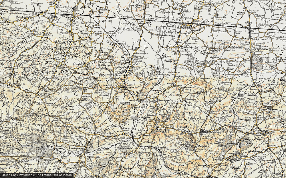 Old Map of Capel Cross, 1897-1898 in 1897-1898