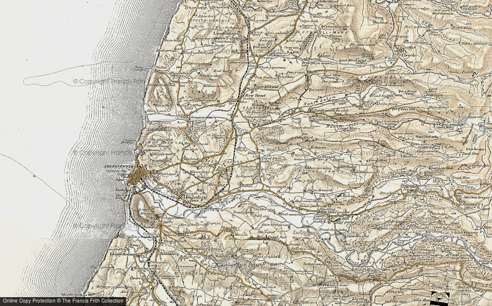 Old Map of Historic Map covering Lovesgrove in 1901-1903
