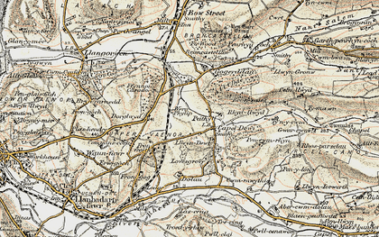 Old map of Capel Dewi in 1901-1903