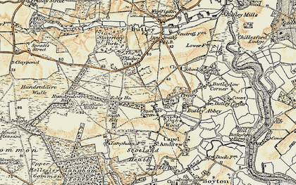 Old map of Capel Green in 1898-1901