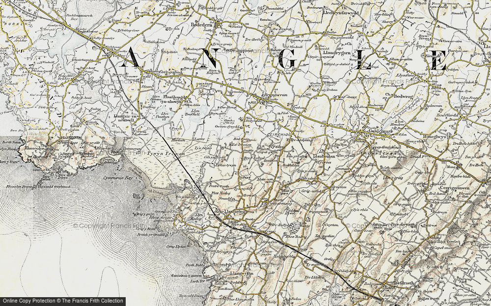 Old Map of Historic Map covering Bodennog in 1903-1910