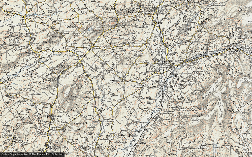 Old Map of Capel Hendre, 1900-1901 in 1900-1901