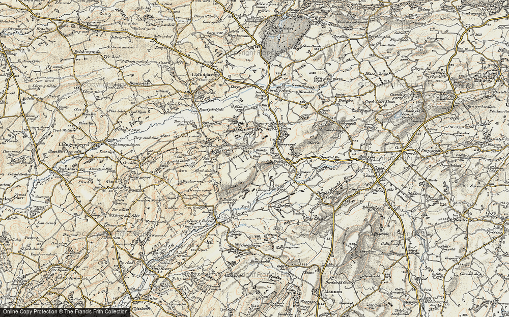 Old Map of Capel Seion, 1900-1901 in 1900-1901