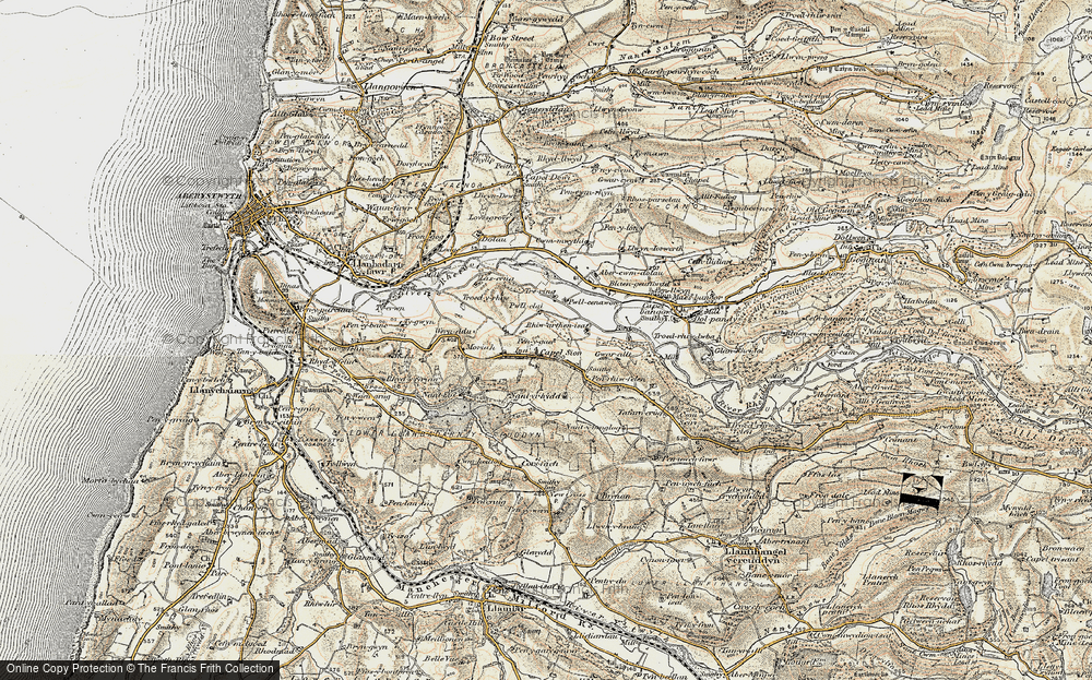 Old Map of Capel Seion, 1901-1903 in 1901-1903