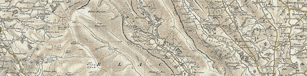 Old map of Blaen-bwch in 1900-1901