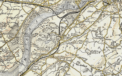 Old map of Capel-y-graig in 1903-1910