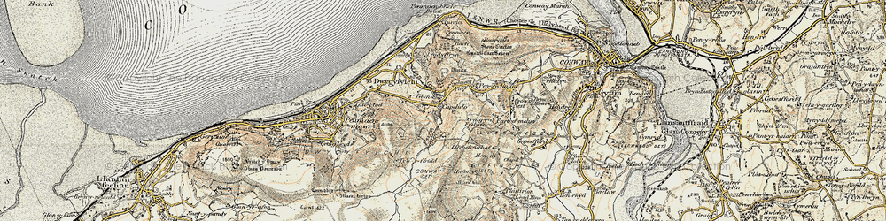 Old map of Capelulo in 1902-1903