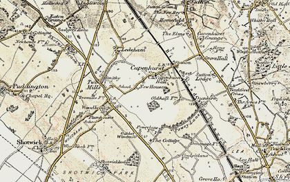 Old map of Capenhurst in 1902-1903