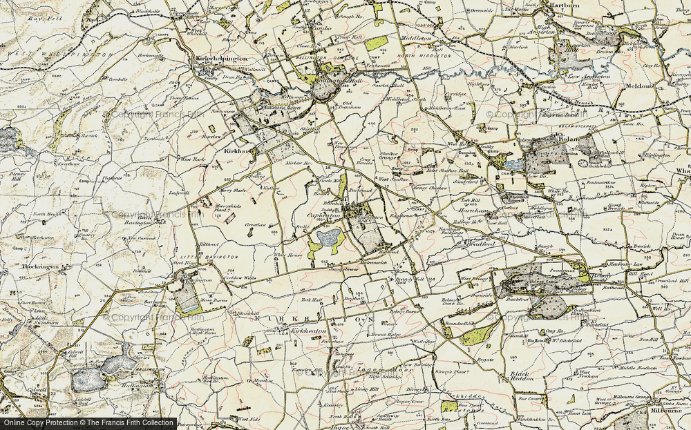 Old Map of Capheaton, 1901-1903 in 1901-1903
