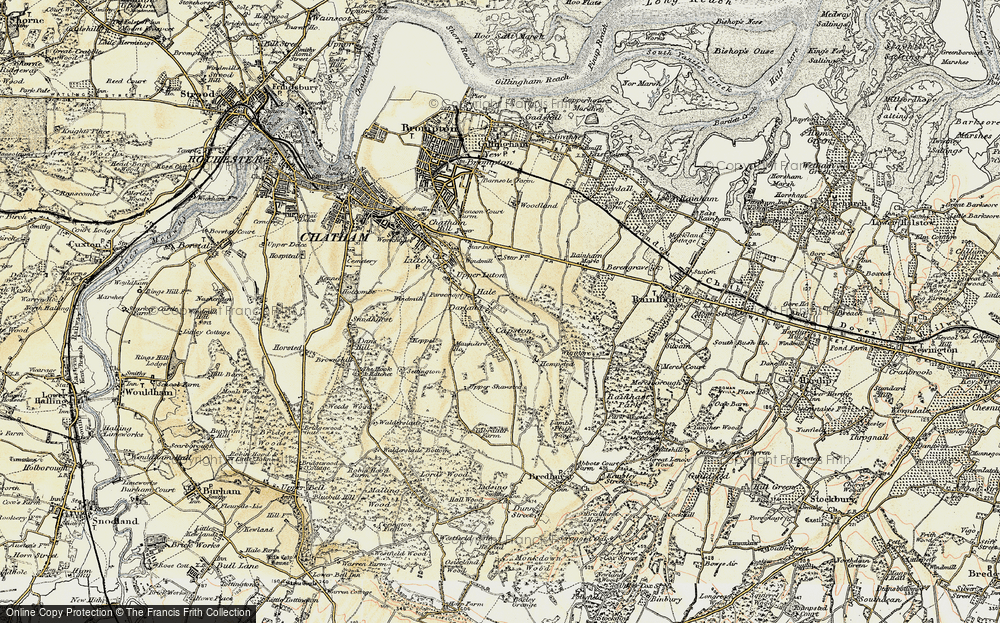 Old Map of Capstone, 1897-1898 in 1897-1898