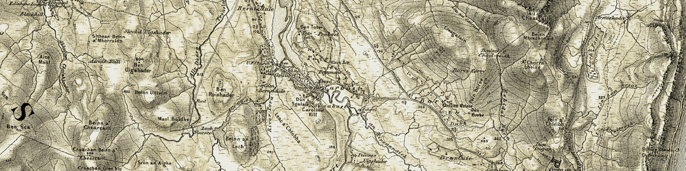 Old map of Carbost in 1909