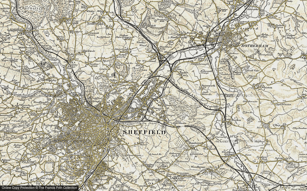 Old Map of Carbrook, 1903 in 1903