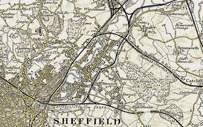 Old map of Carbrook in 1903