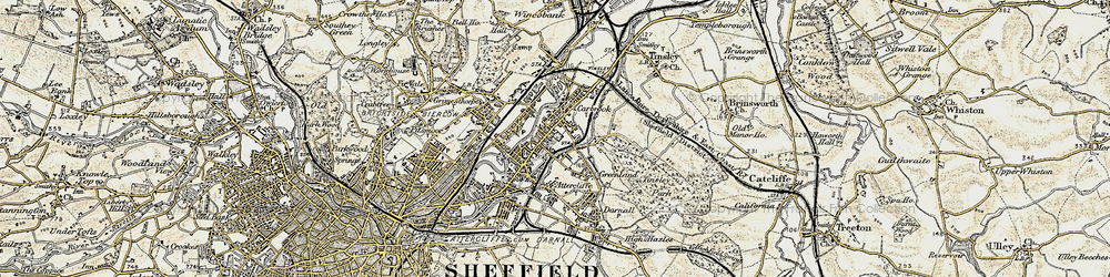 Old map of Carbrook in 1903
