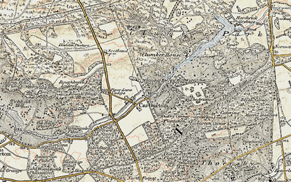 Old map of Carburton in 1902-1903