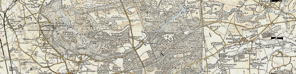 Old map of Carburton in 1902-1903