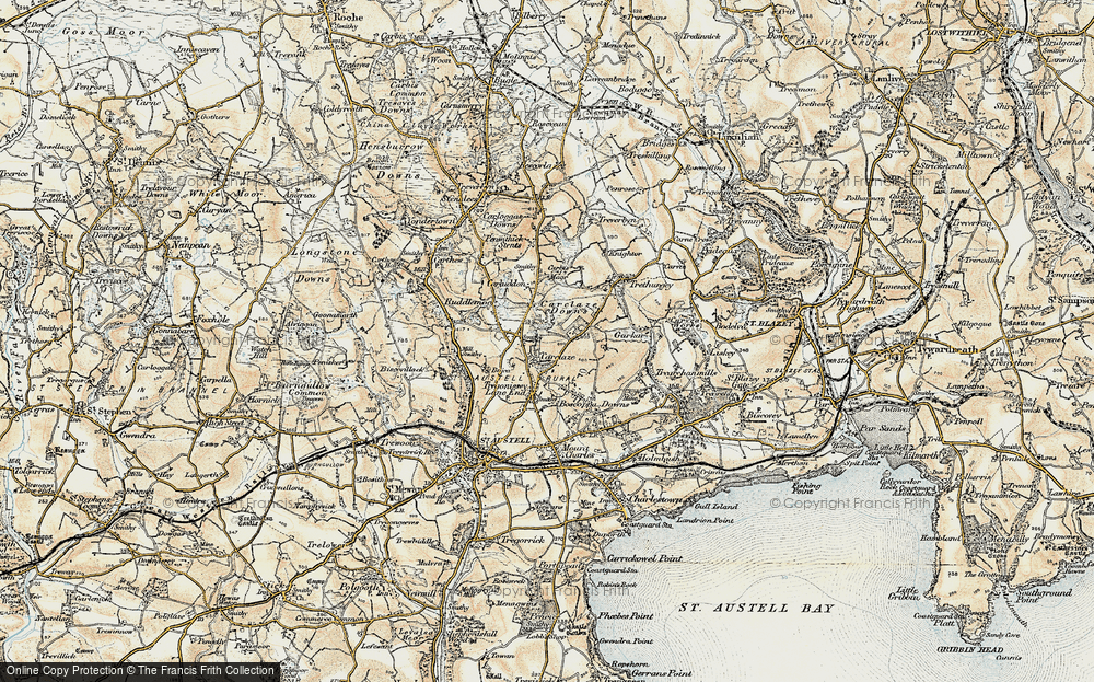 Old Map of Carclaze, 1900 in 1900