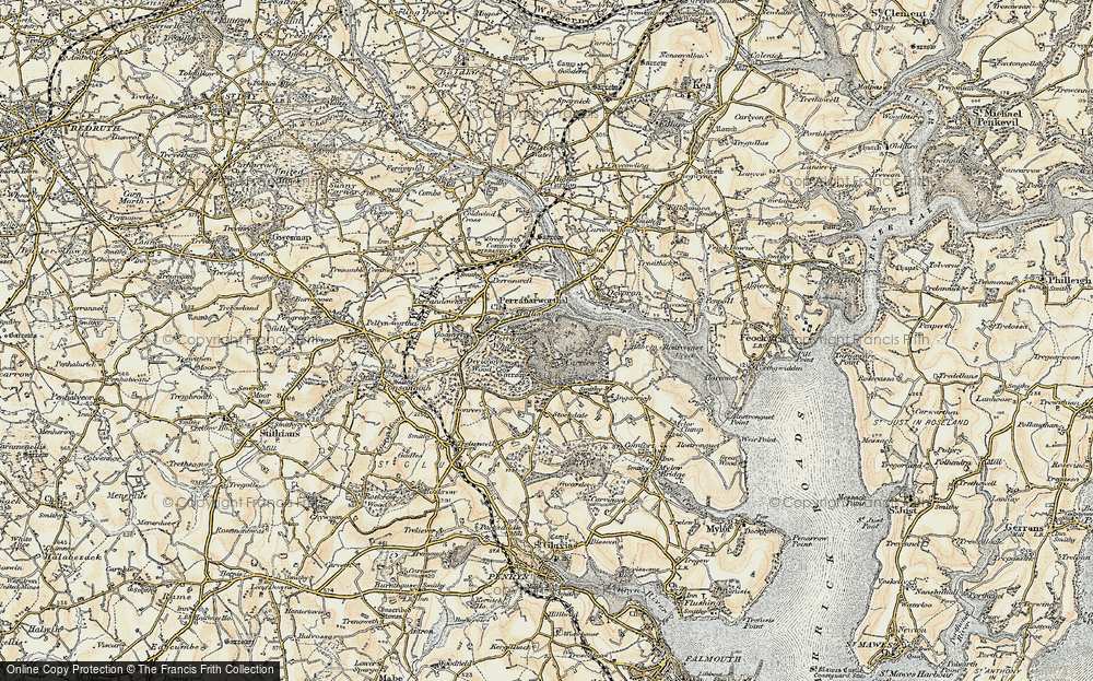 Old Map of Carclew, 1900 in 1900
