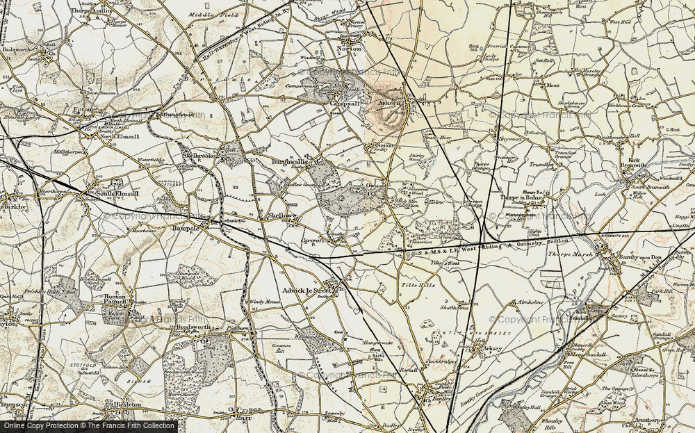 Old Map of Carcroft, 1903 in 1903