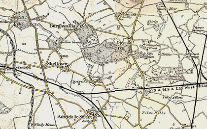 Old map of Carcroft in 1903