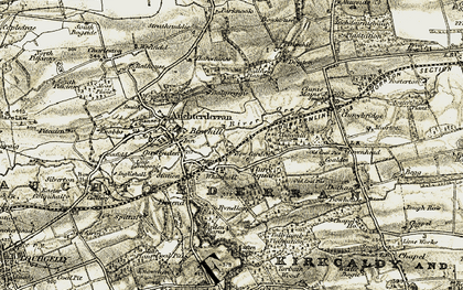 Old map of Ballfield Plantn in 1903-1908