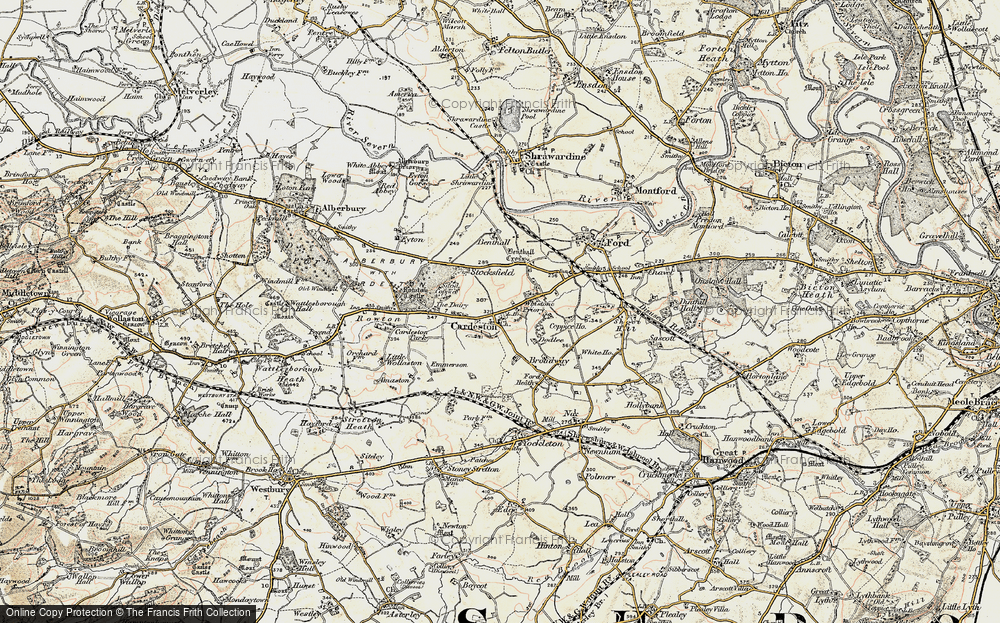 Old Map of Cardeston, 1902 in 1902