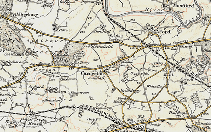 Old map of Cardeston in 1902