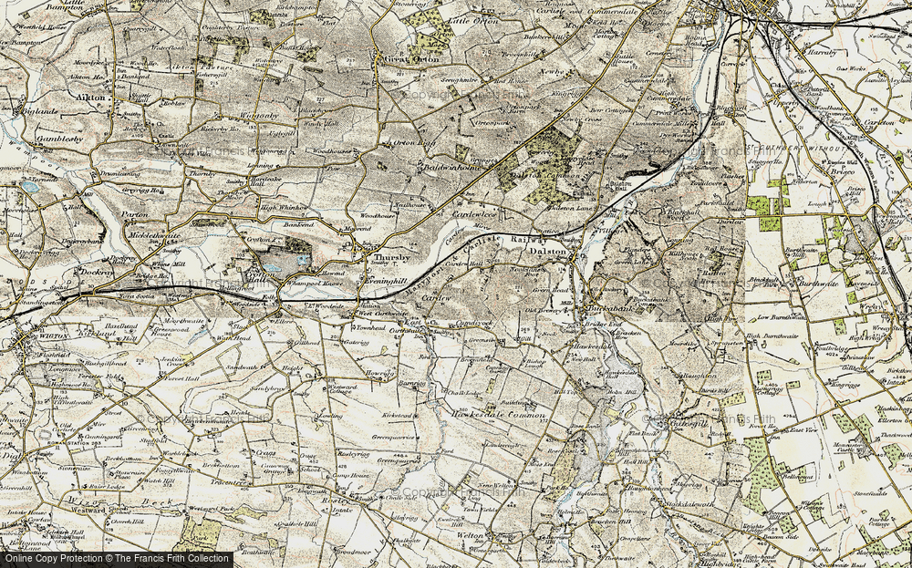 Old Map of Cardew, 1901-1904 in 1901-1904