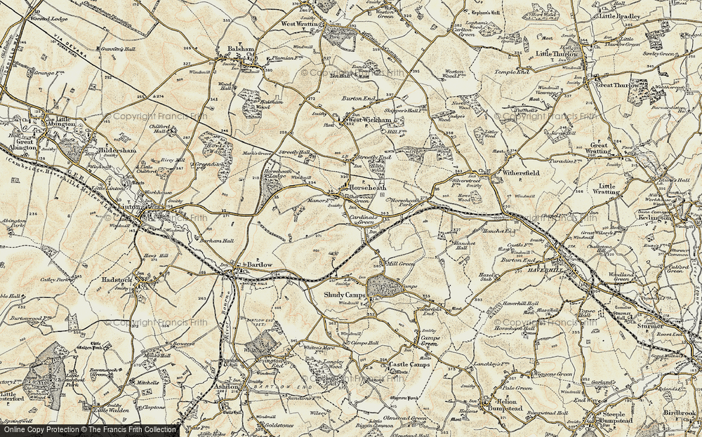 Old Map of Cardinal's Green, 1899-1901 in 1899-1901