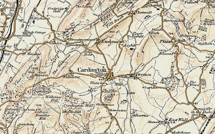 Old map of Cardington in 1902