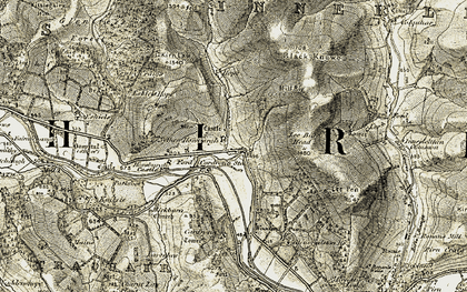 Old map of Lee Burn Head in 1903-1904