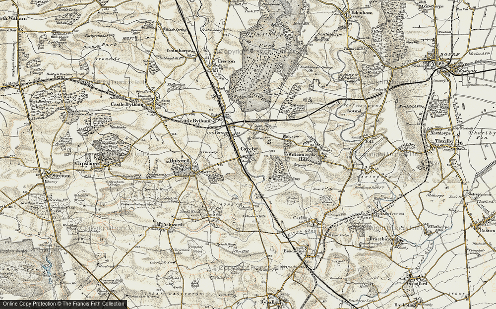 Old Map of Careby, 1901-1903 in 1901-1903