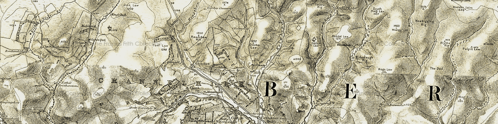 Old map of Addinston Hill in 1903-1904