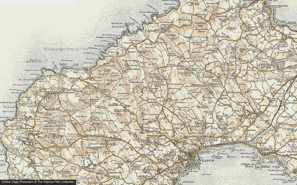 Old Map of Carfury, 1900 in 1900