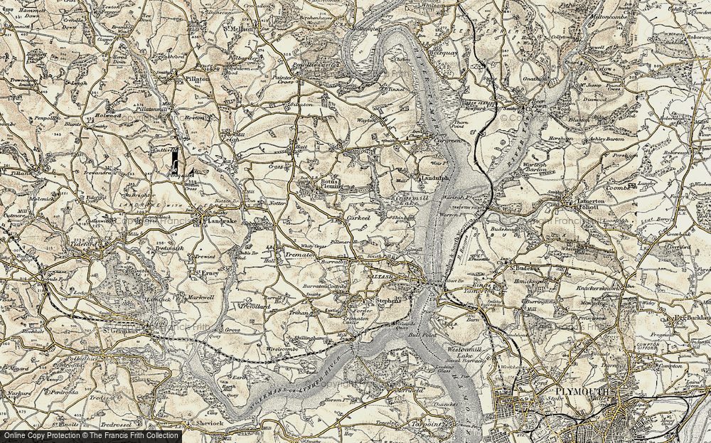Old Map of Carkeel, 1899-1900 in 1899-1900