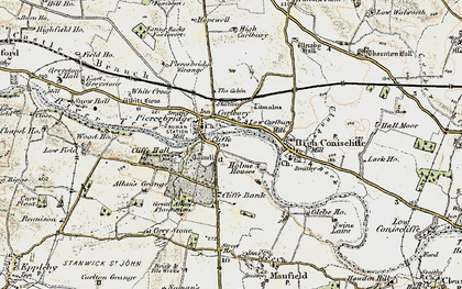 Old map of Carlbury in 1903-1904