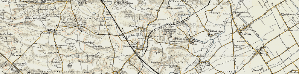 Old map of Carlby in 1901-1903