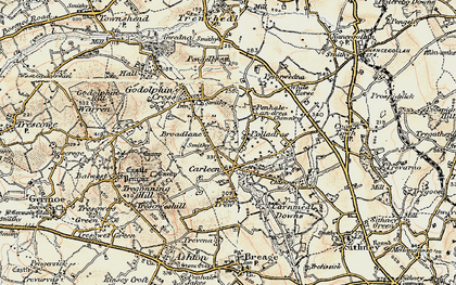 Old map of Carleen in 1900