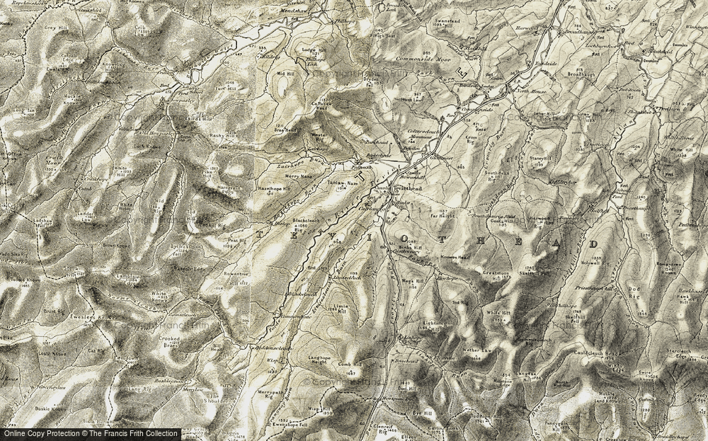 Old Map of Carlenrig, 1901-1904 in 1901-1904