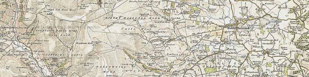 Old map of Black Gutter in 1903-1904