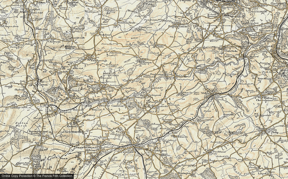 Old Map of Carlingcott, 1899 in 1899