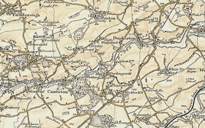 Old map of Carlingcott in 1899