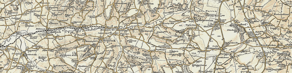 Old map of Carlingwark in 1898-1900